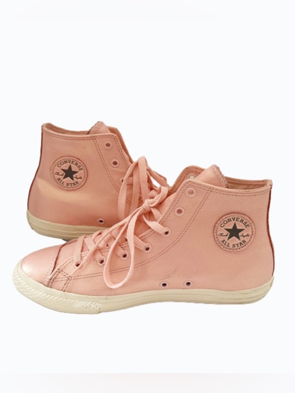 Rare Lmt Release Converse Chuck Taylor Leather ‘Pink Storm’ High-Top Sneakers